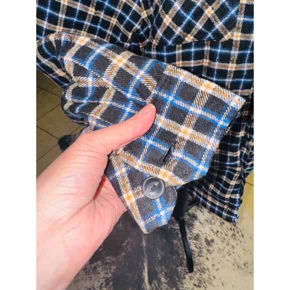 Jachs New York Mens Recycled Flannel Sherpa-Lined Plaid Shirt Jacket L Shacket - Picture 10 of 11